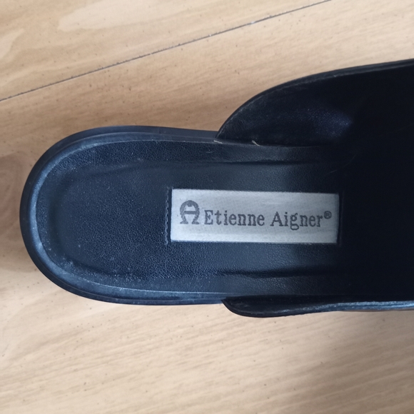 ETIENNE AIGNER comedy animal print leather mules size 8.5 - Picture 9 of 14